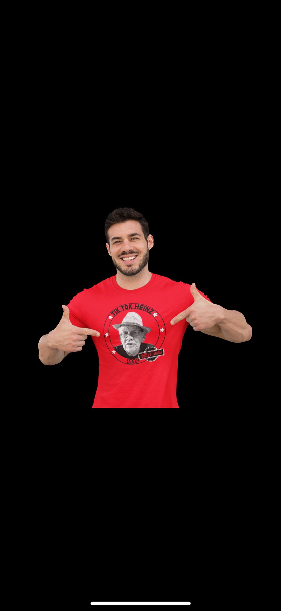 TIKTOKHEINZ Männer T-Shirt Rundhals